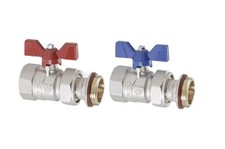 Emmeti Underfloor Heating Manifold Isolating Valves - 1", Pair