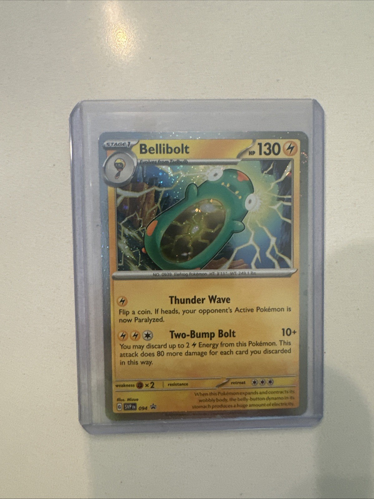 Pokemon TCG Bellibolt S&V Black Star Promo SVP 094 Cosmos Holo Promo Card NM 94