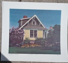 1987 14"/12"BYRON BIRDSALL SIGNED AP PROOF PRINT/LITHOGRAPH/LITHO:ANDERSON HOUSE