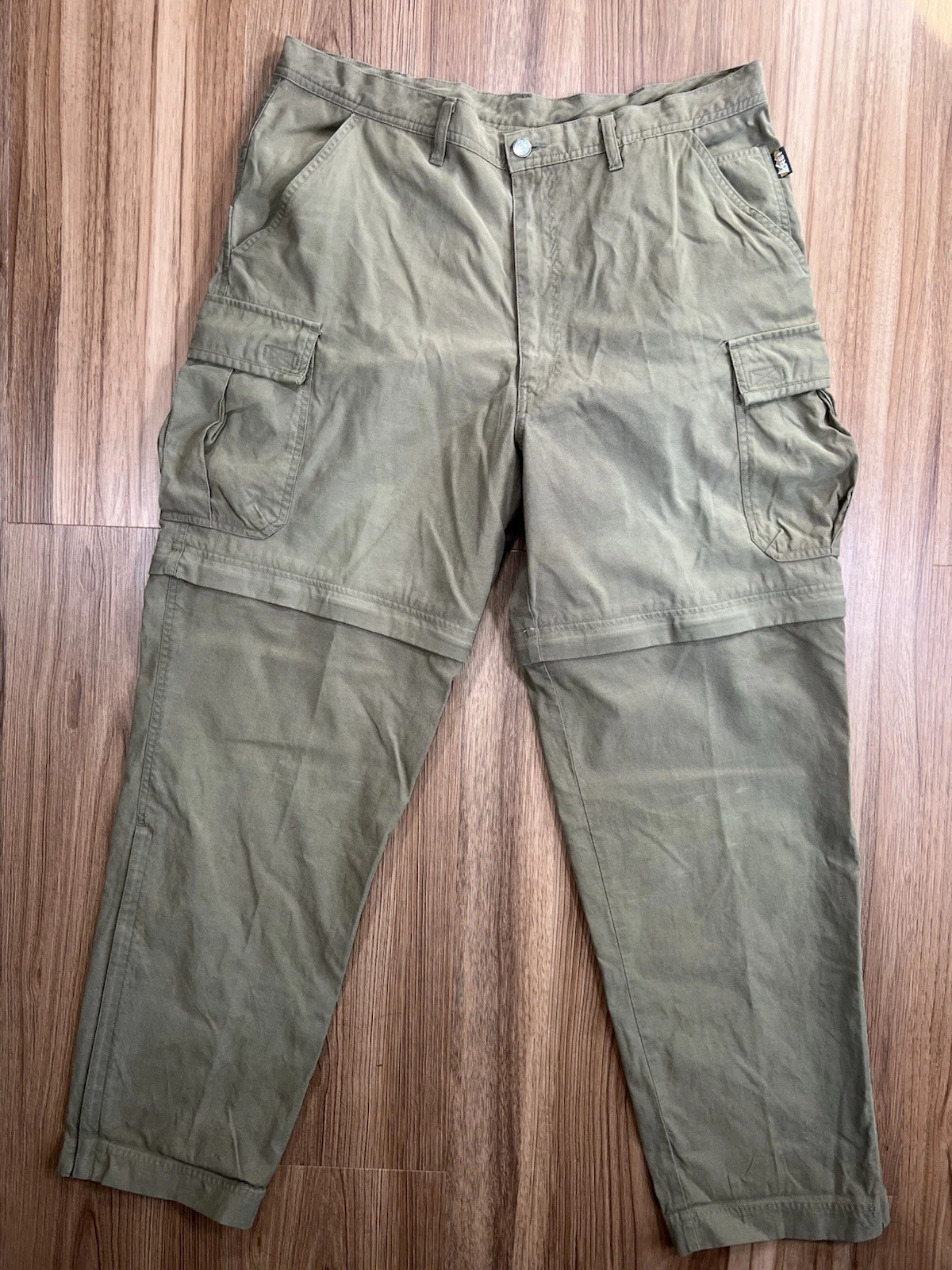 REI Convertible Cargo Pants to Shorts Men 38 Nylon Cotton Hiking Activewear