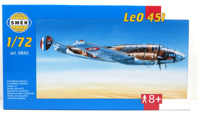 SMER LeO 451, französischer Mehrzweck-Bomber, Bausatz, 0843, 1:72, OVP, Neu