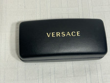 Versace Universal Black Clam Shell Leather Hard Case for Sunglasses Glasses