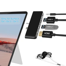 Surface Go 4 Hub Docking Station, 4 in 1 Surface Go 4 USB C Adapter with HDMI...