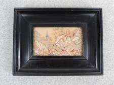 Exquisite Vintage Embroidered Picture on Silk - Cottage Garden - Thames Hospice