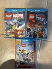 Lego Wii U Game Lot: Lego Marvel, The Lego Movie & Lego City Undercover