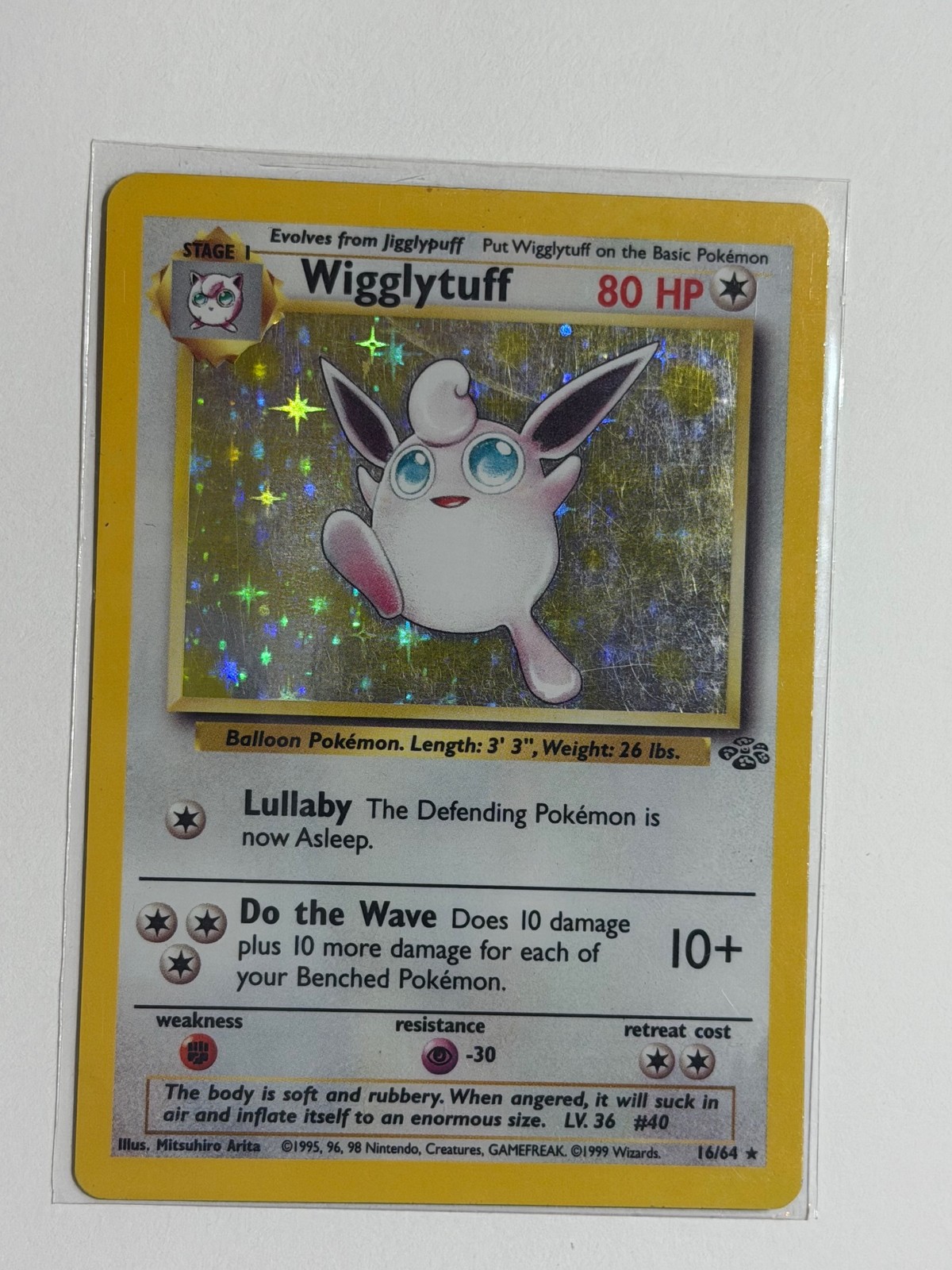 Wigglytuff (16) #16/64 Jungle Holo Rare, Unlimited Lightly played