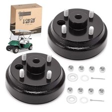 Golf Cart Brake Drum/Hub Assembly Electric for EZGO TXT black 2-pack
