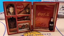 VTG Coca-Cola Red Keepsake Box with Miniatures/ Aviation -themed very rare
