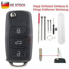3Tasten Klapp Schlüssel Gehäuse für VW Golf 5 Beetle Touran T5 Passat Skoda Seat