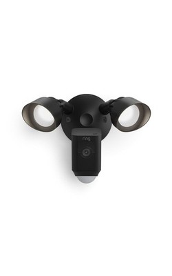 Ring Floodlight Cam Wired Plus Outdoor Wired Full HD Surveillance Camera - Black