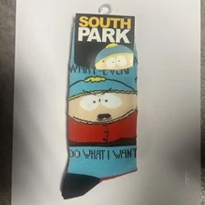 South Park “Eric Cartman”Crew Socks Size 6-12 Comedy Central Brand New With Tags