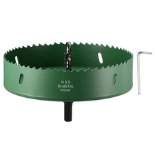 How Saw Kit 5-45/64" Cutting Diameter Bi-Metal M42 High Speed Steel Green