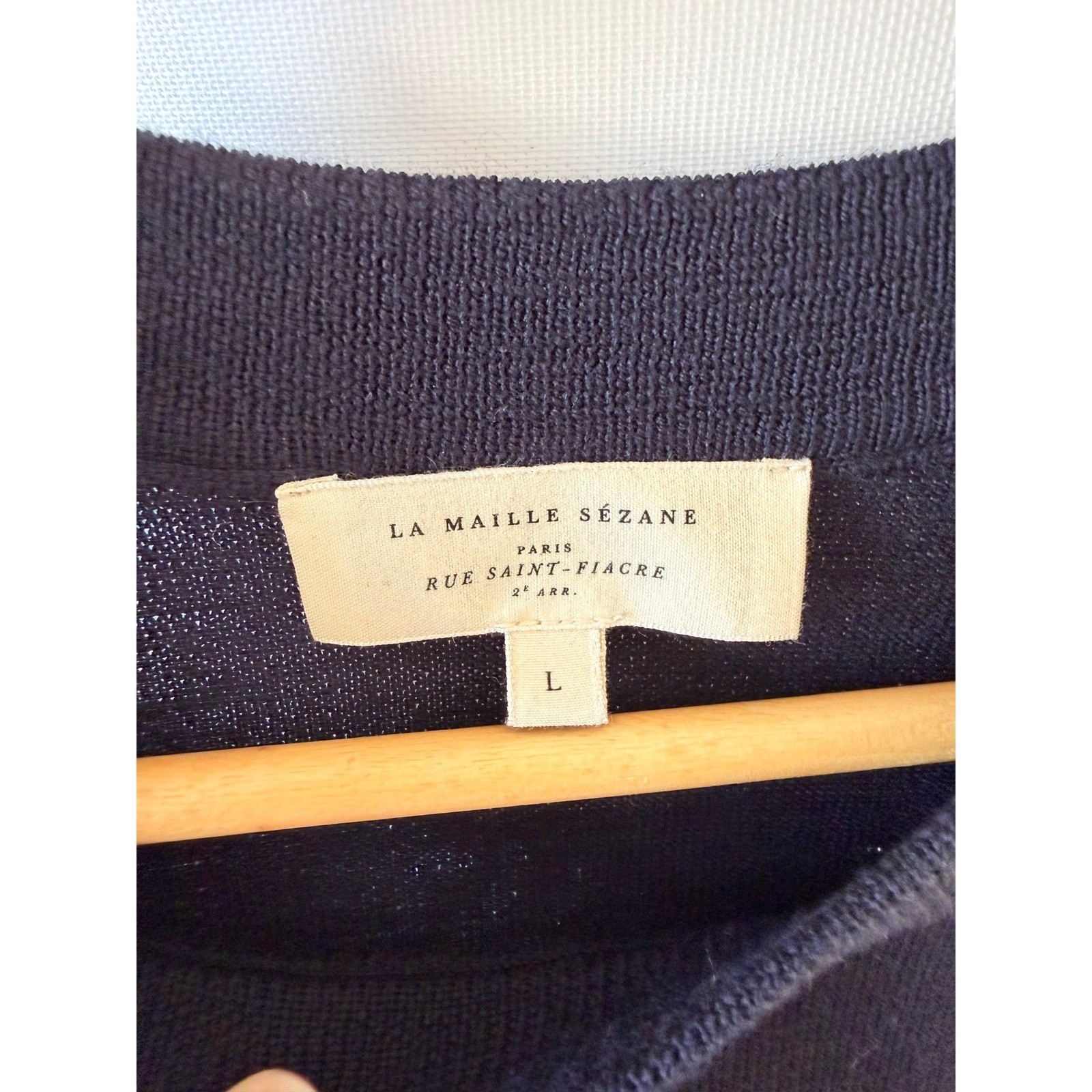 La Maille Sezane Sweater Womens Navy Blue Size Large image 2