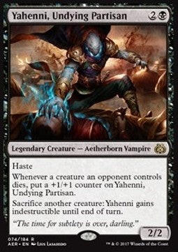 Magic/MTG Yahenni, Undying Partisan AER-74 Rare Englisch Excellent