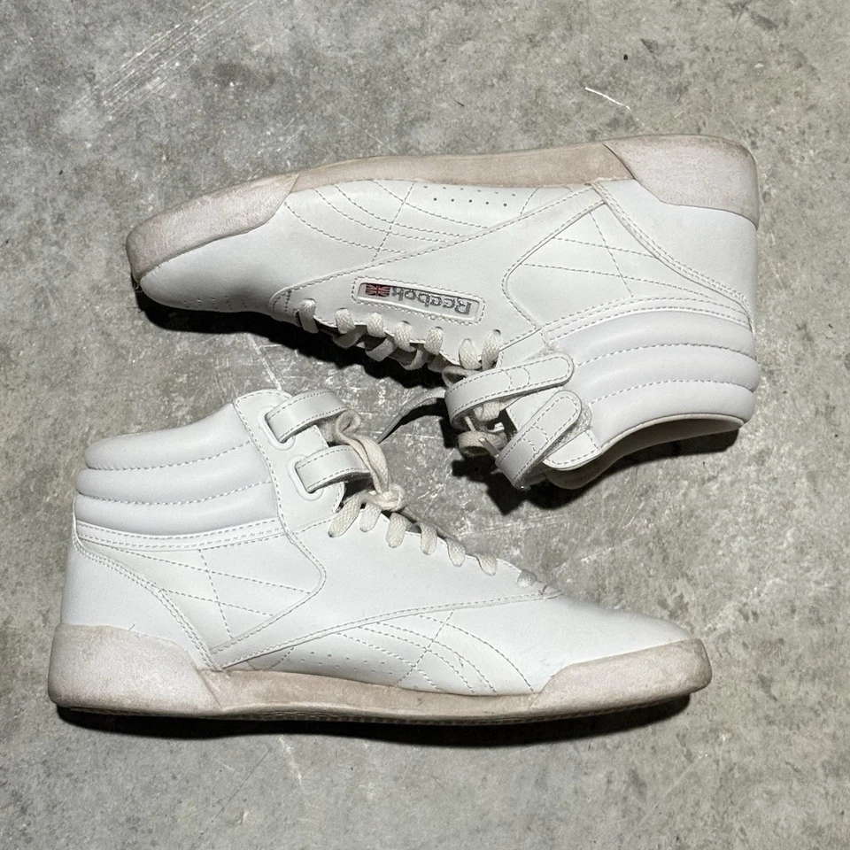 Reebok Shoes Women 5 White Classic Freestyle High Top Retro 80s Flashdance - Image 2 of 4