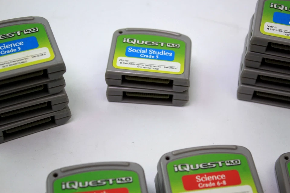 Lot of 15 Leapfrog iQuest 4.0 Cartridges Math, Science, & Social Studies - Image 3 of 4