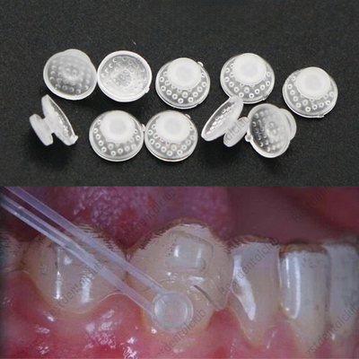100Pcs Orthodontic Dental Ceramic Lingual Button Bondable Round
