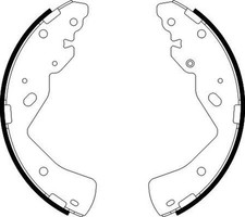 Bremsbackensatz Ø 270 mm 57 mm HELLA passend für u.a. FORD RANGER