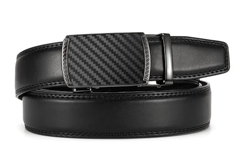 Mens Dress Belt - Mens 36" to 42" Waist Adjustable Charcoal Depiction / Black - Bild 3 von 6