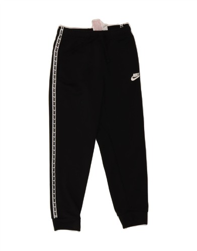 NIKE Girls Tracksuit Trousers Joggers 10-11 Years Medium Black Polyester DX20