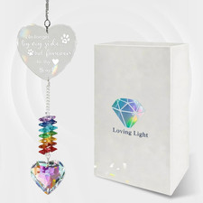 Dog Memorial Gifts, Pet Memorial Crystal Light Catchers, Dog Loss Pet Condolence