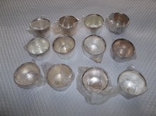 12 New Vintage Metal Silver Plated / Plate Leonard Italy EP Cups