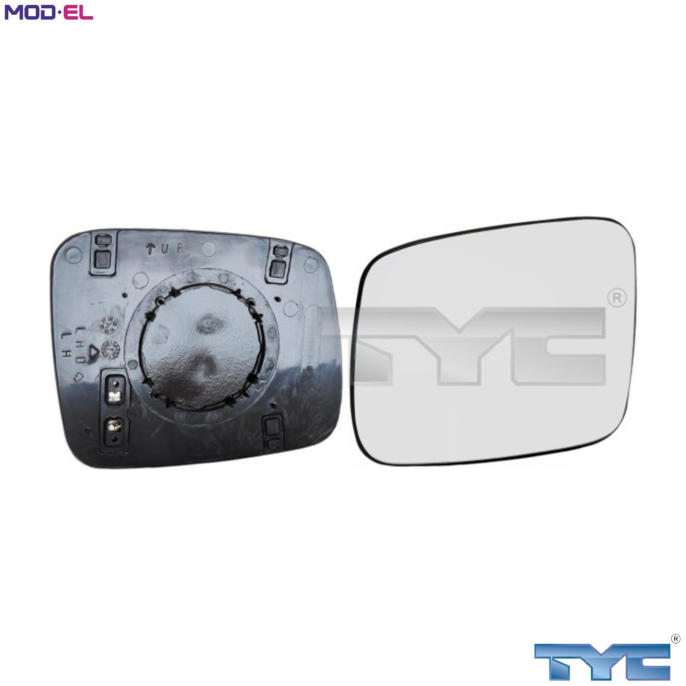 Left TYC 337-0088-1 Mirror Glass, outside mirror for VW - Image 12