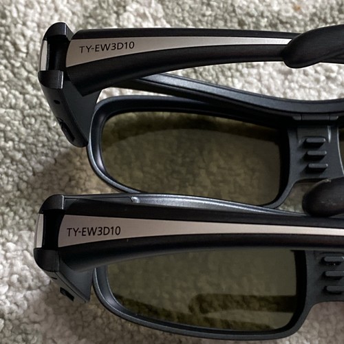 X2 PANASONIC TY-EW3D10 Active Shutter 3D Glasses + Case and Accessories - Picture 5 of 10