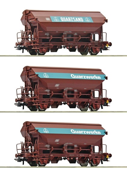 Roco 77052 3-Tlg. Set: Schwenkdachwagen | Db | Ep.Iv | Spur H0 Neu/Ovp-image