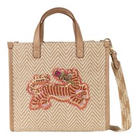 Oilily Haroon Handbag Handtasche Tasche Shifting Sand Beige Koralle Neu