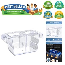 Acrylic Fish Breeding Box - Medium Hatchery Incubator with Suction Cups