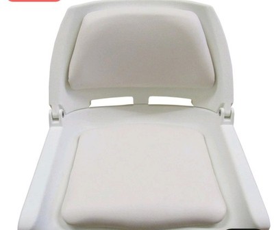 Folding Marine Boat Seat Grey (Vinyl Yacht Fishing Speedboat Upholstery)