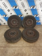 4 x GENUINE 15" VW Caddy Golf Touran Steel Wheels & 195 65 15 Tyres 1K0601027T