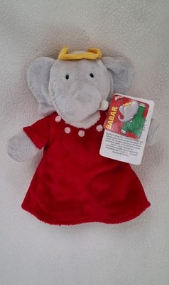 Babar Queen Celeste Kuscheltier Bohnenspielzeug Gund Plüsch Elefant 16 cm Neu mit Etikett