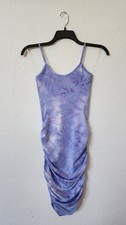 New Dress Size Small XS Purple Tie Dye Festival Bodycon Ruched