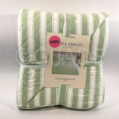 Laura Ashley 3pc Quilt Set 104'' x 96'' King Cotton New