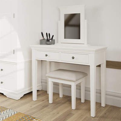 Schminktisch Konsolentisch 2 Schubladen Schlafzimmermöbel Kiefer massiv MDF Schrank