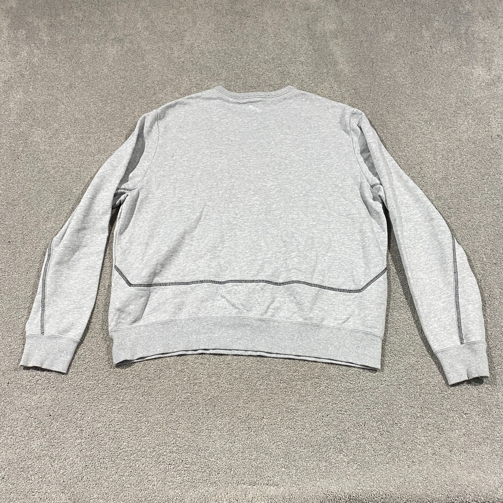 Puma Pivot Basketball Sweatshirt Men XL Grey French Terry Crewneck Jumper Sporty thumbnail 6