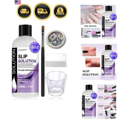 Polygel Slip Solution for Nail Extensions 4oz - Brush Cleaner | Low-Odor, Ant...