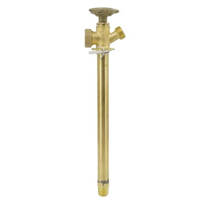 10 Inch Anti-Siphon Frost Sillcock Valve Multiturn 1/2 Inch NPT, 3/4 Inch Hos...