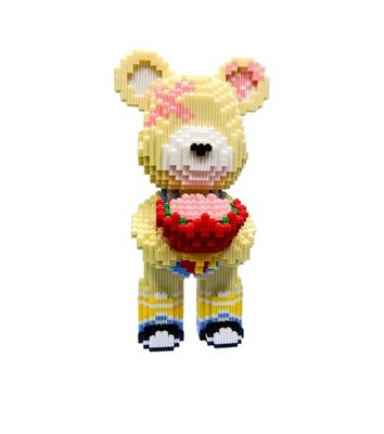 YaoYaoPlay Flower Gift Boy Bear Building Blocks   3400pcs