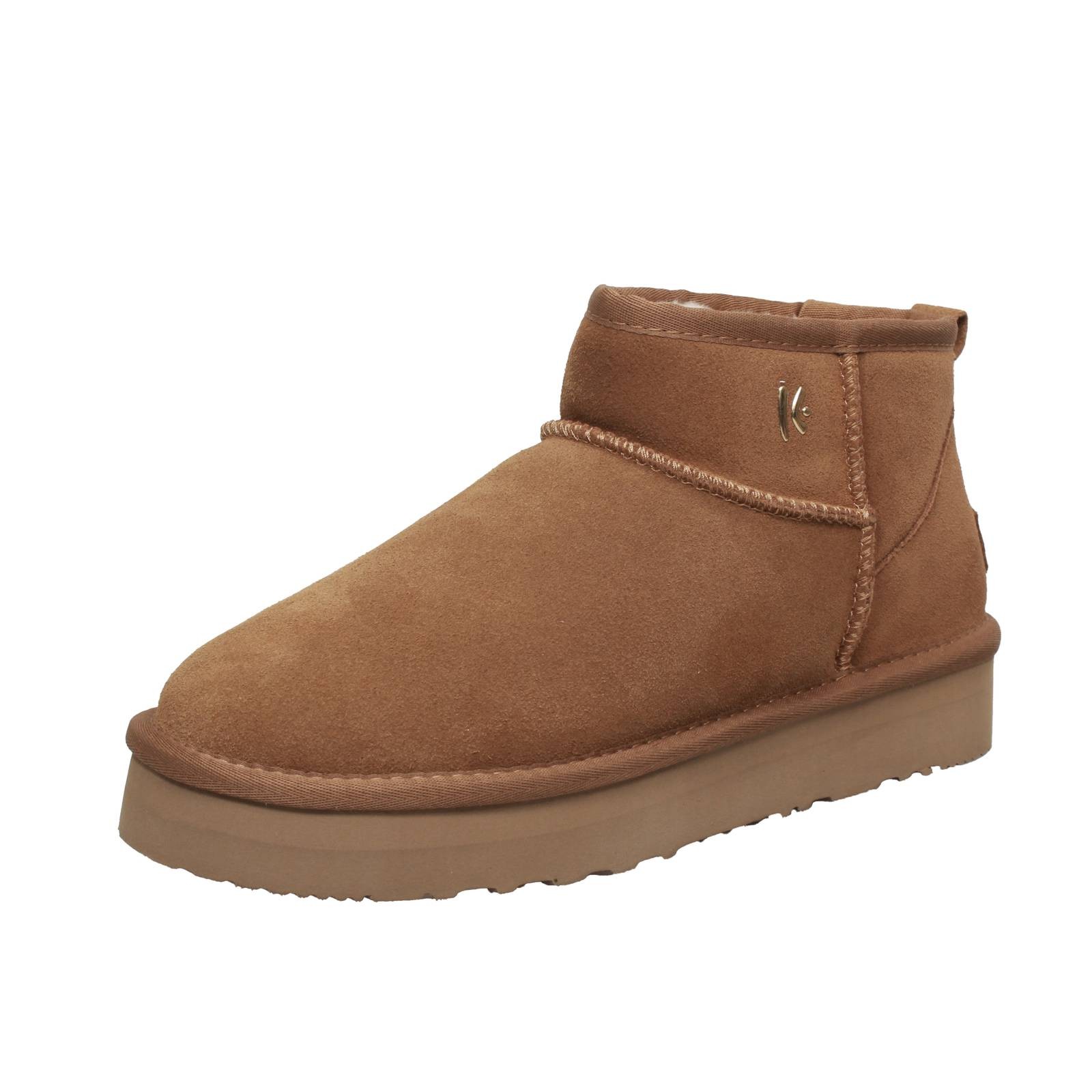 Keys Stiefeletten mit braunem Wildlederfell - Größe 36 [23 cm] Damenschuhe