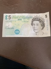 UK Bank Of England 5  Pound Banknote - Circulated
