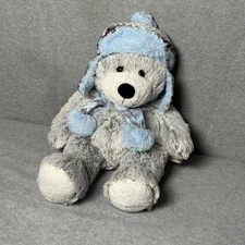 HugFun Plush Polar Bear VTG Snow Hat Scarf Gently Used 12”