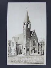 Manteno Illionois IL St. Joseph Church Real Photo Postcard RPPC 1943