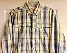 Nice Men's MED CARHARTT FORCE Classic Collection Long Sleeved Casual Dress Shirt