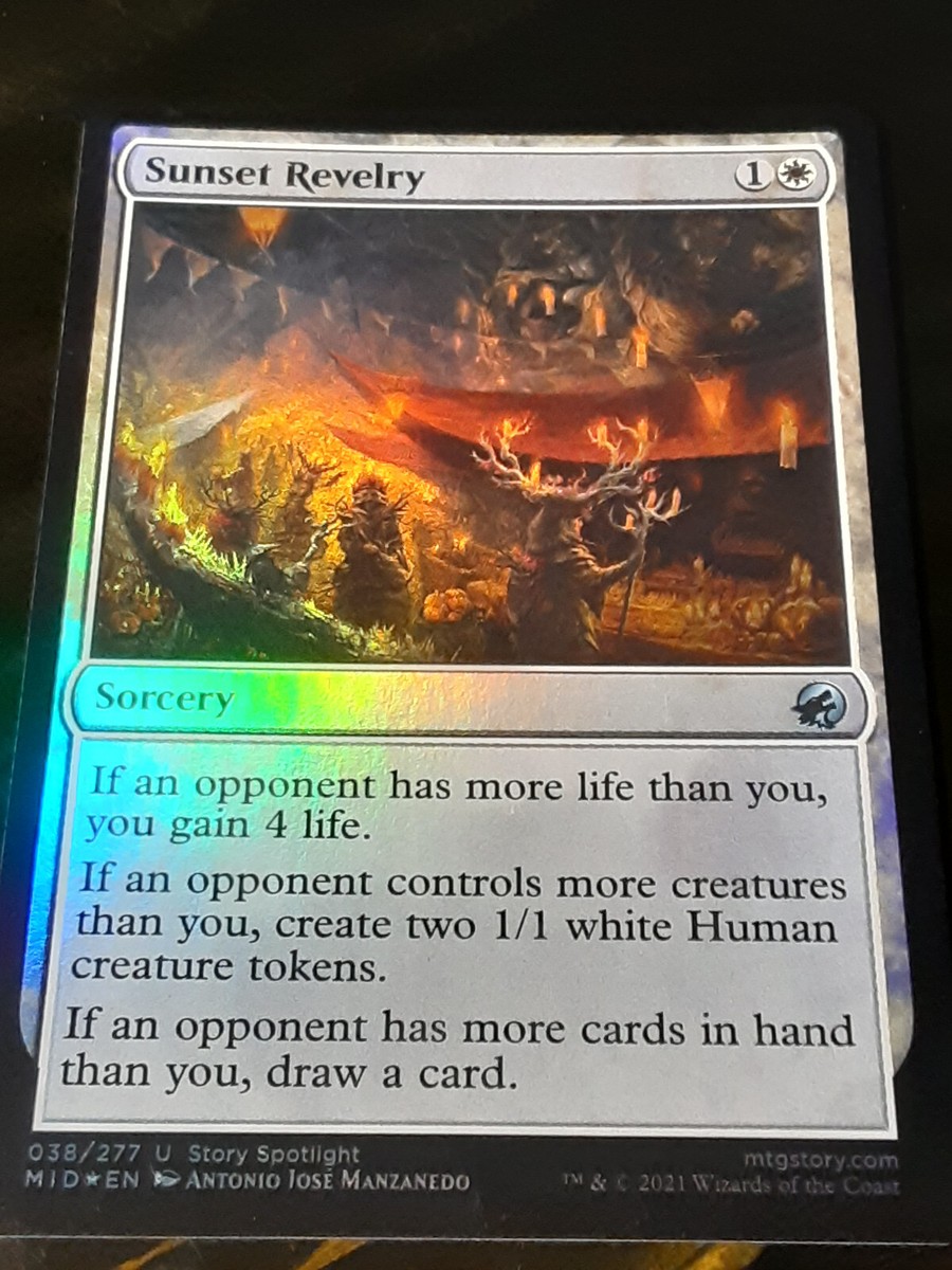 Sunset Revelry FOIL , Innistrad Midnight Hunt , NM ,MTG,FREE