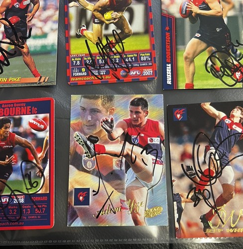 9x Footy Cards Hand Signed Melbourne Demons Pike Viney YZE Neitz Sylvia Davey - Picture 4 of 20