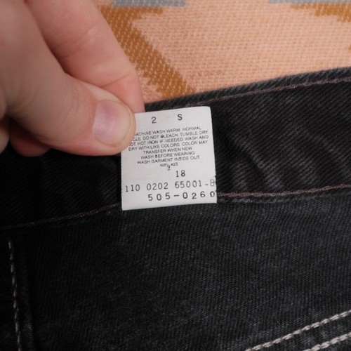 Vintage Levis Jeans 505 Regular Fit Men's 30x33 Black Denim Straight Leg Y2K - Picture 13 of 18