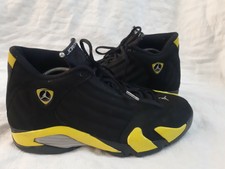 black and yellow jordan 14s